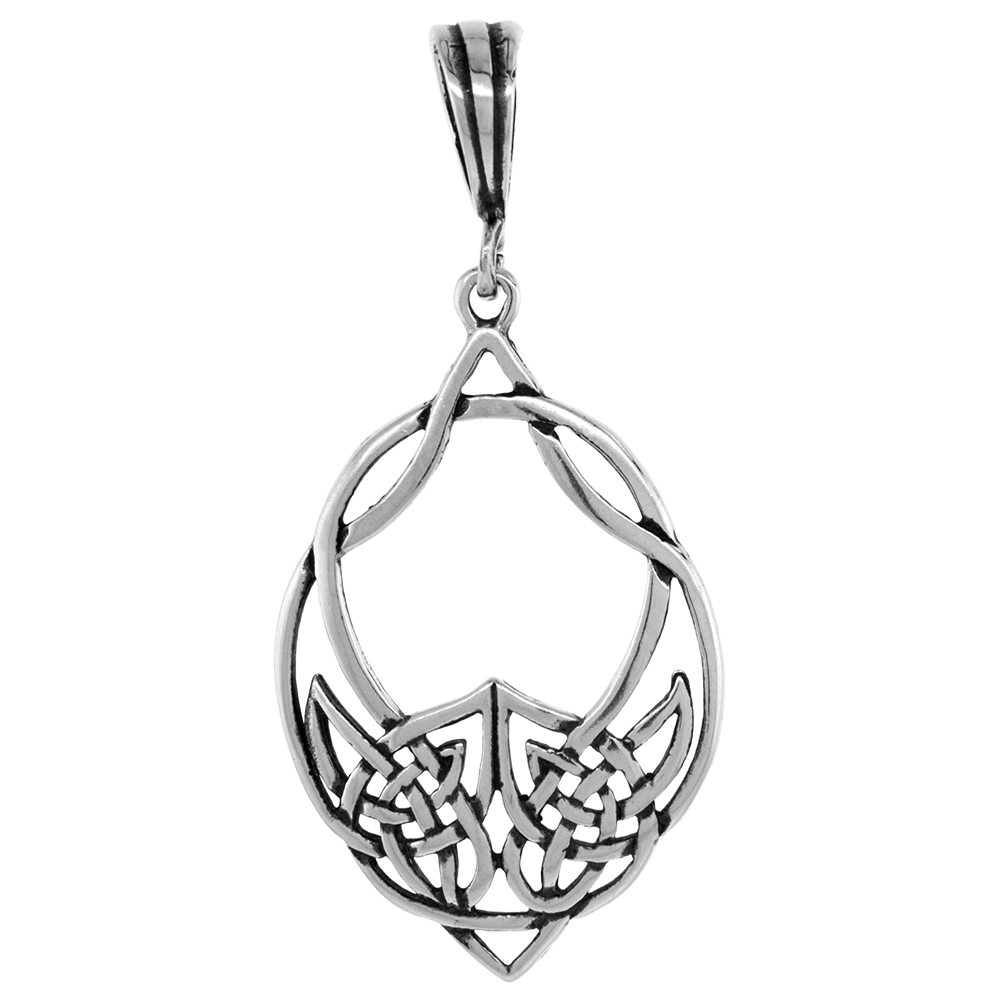 Sterling Silver Celtic Knot Charm, 1 3/8 inch