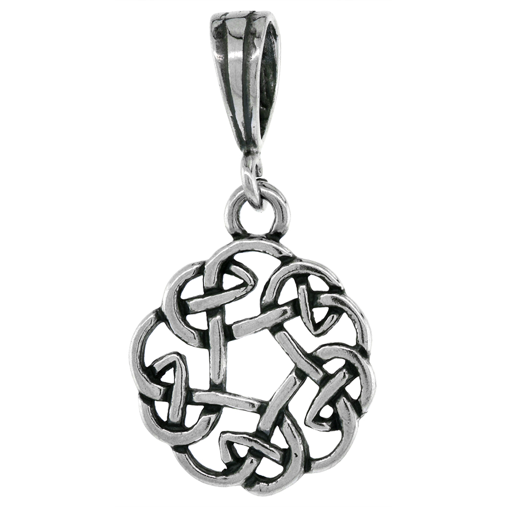 Sterling Silver Celtic Knot Charm, 3/4 inch