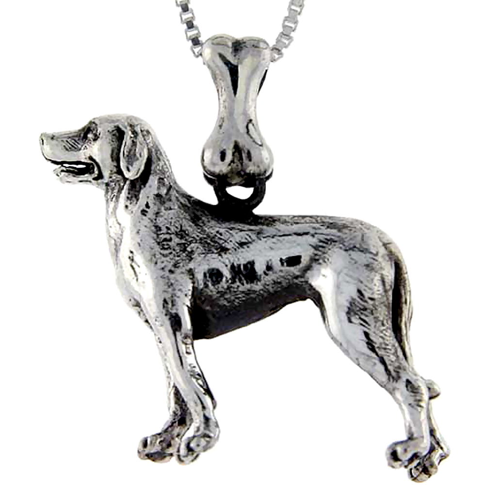 Sterling Silver Labrador Retriever Dog Pendant �