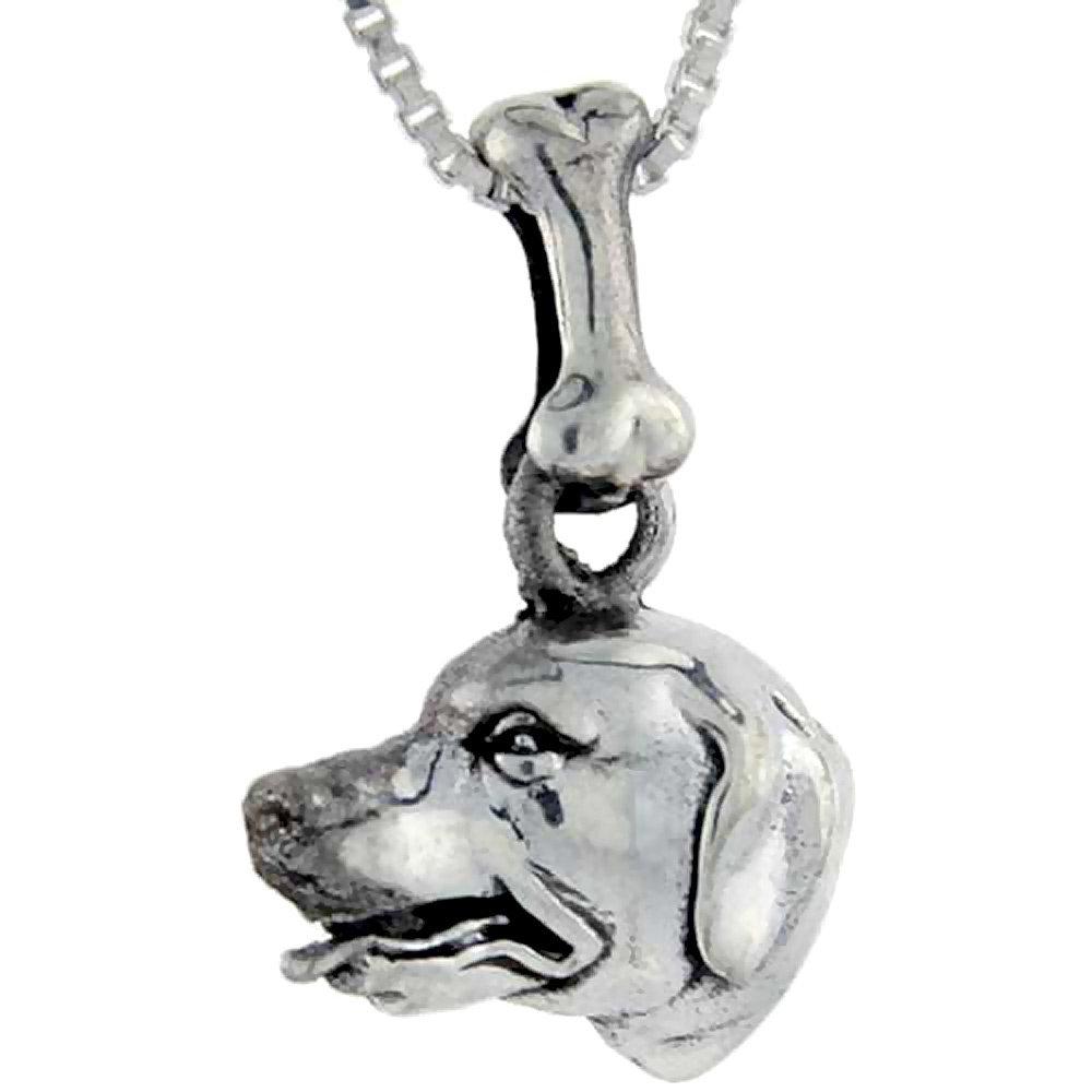 Sterling Silver Labrador Retriever Dog Pendant �