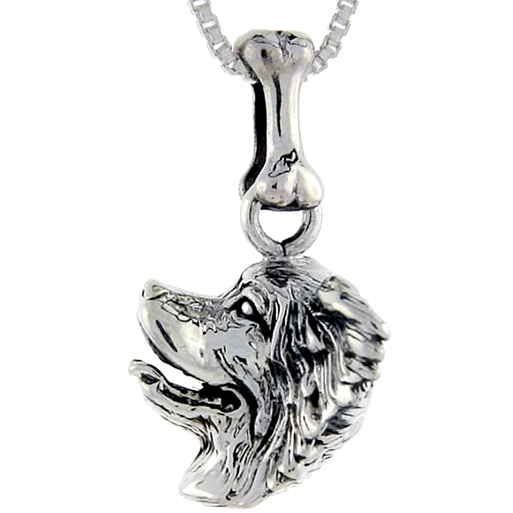 Sterling Silver Papillion Dog Pendant �