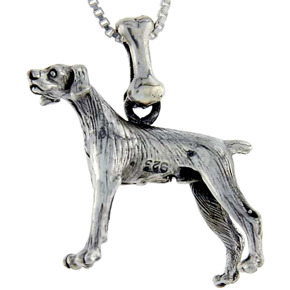 Sterling Silver Pointer Dog Pendant �