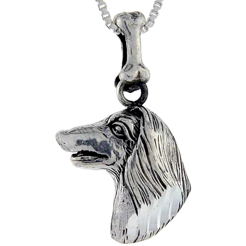 Sterling Silver Afghan Dog Pendant �