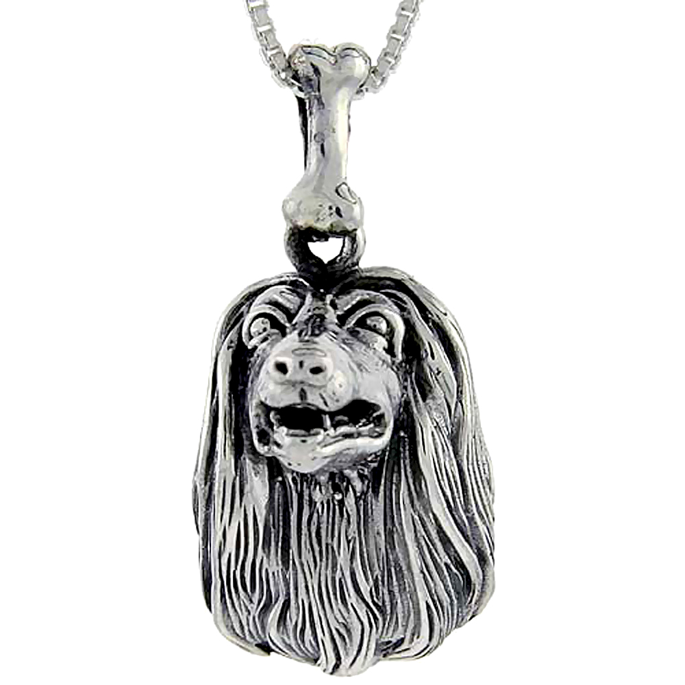 Sterling Silver Afghan Dog Pendant �