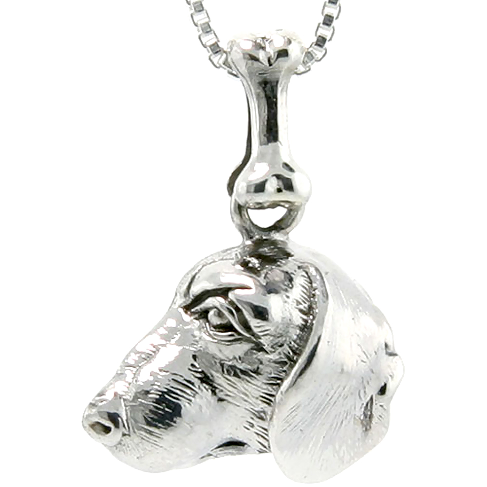 Sterling Silver Beagle Dog Pendant �