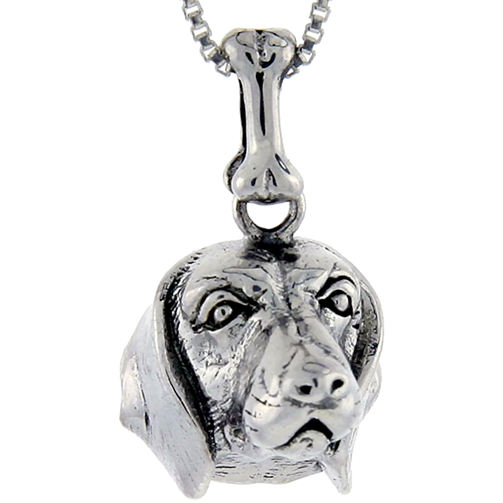 Sterling Silver Beagle Dog Pendant �