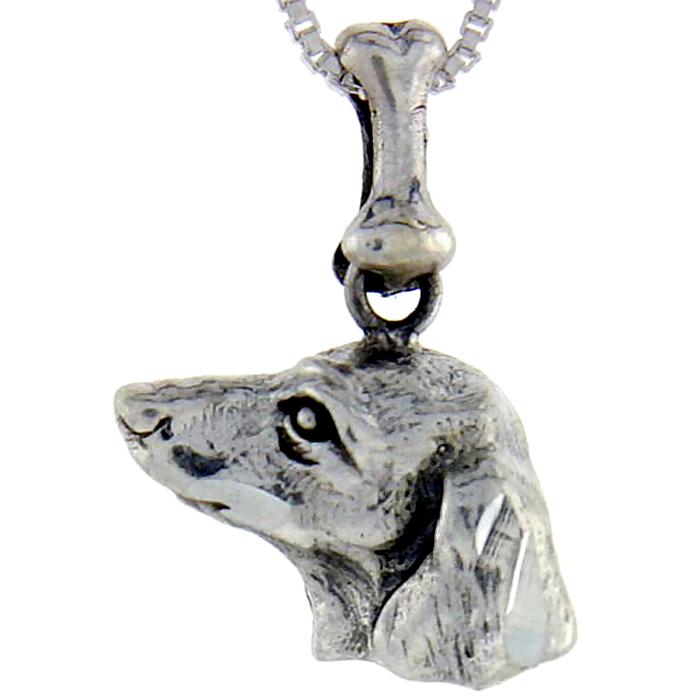 Sterling Silver Dachshunds Dog Pendant �