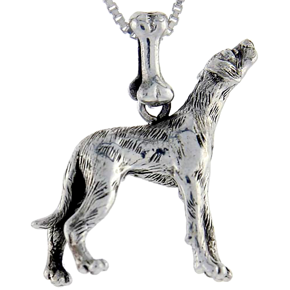 Sterling Silver Dalmatian Dog Pendant �