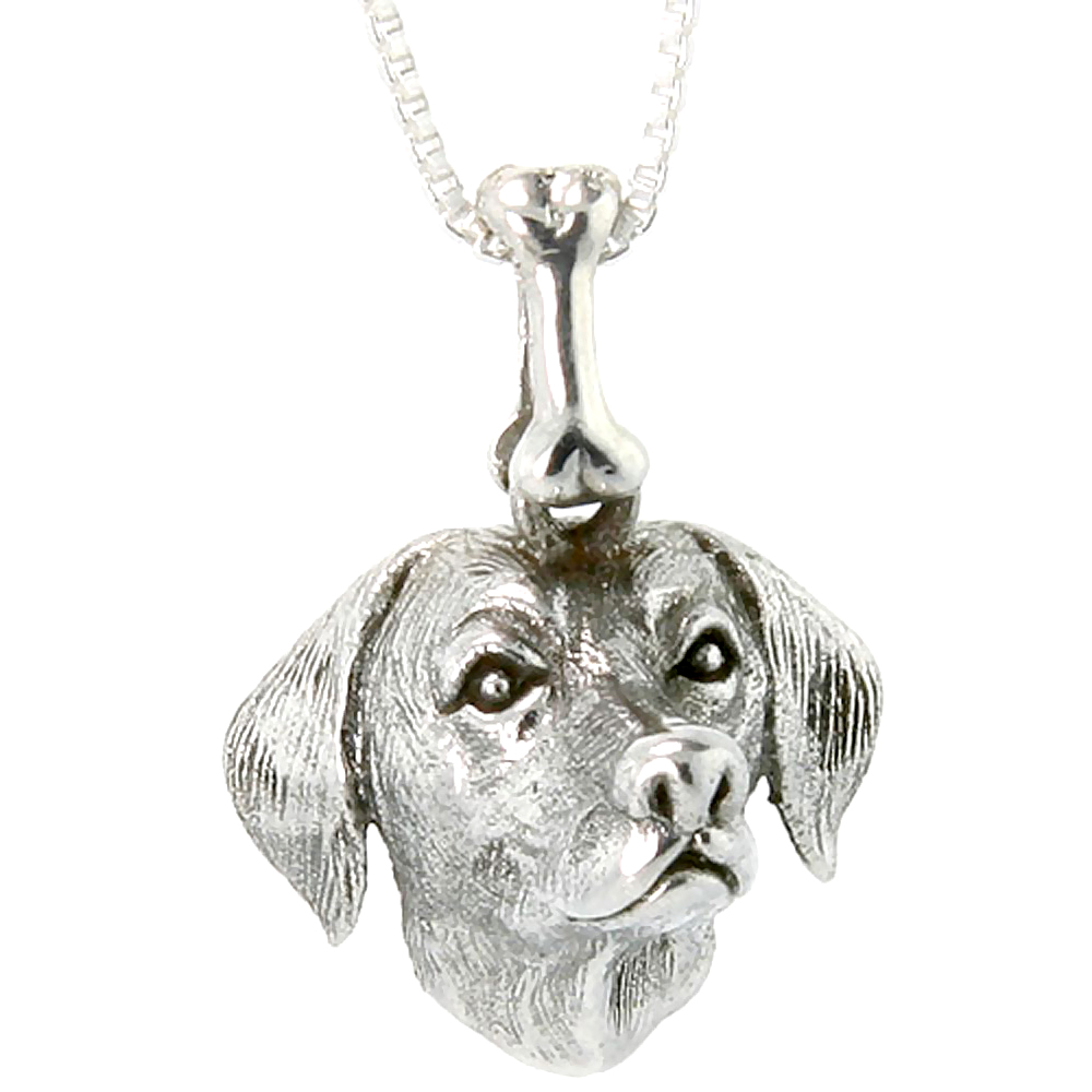 Sterling Silver Dalmatian Dog Pendant �