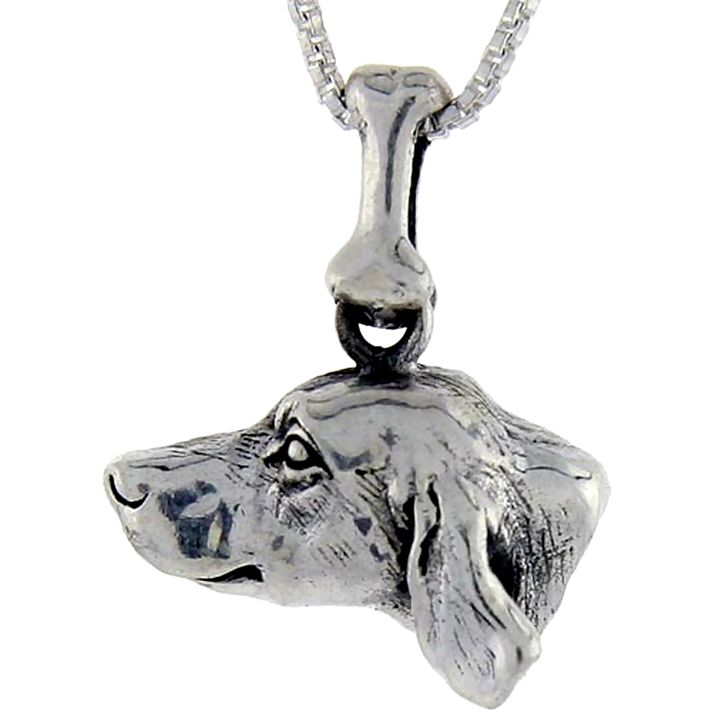 Sterling Silver Fox Hound Dog Pendant �