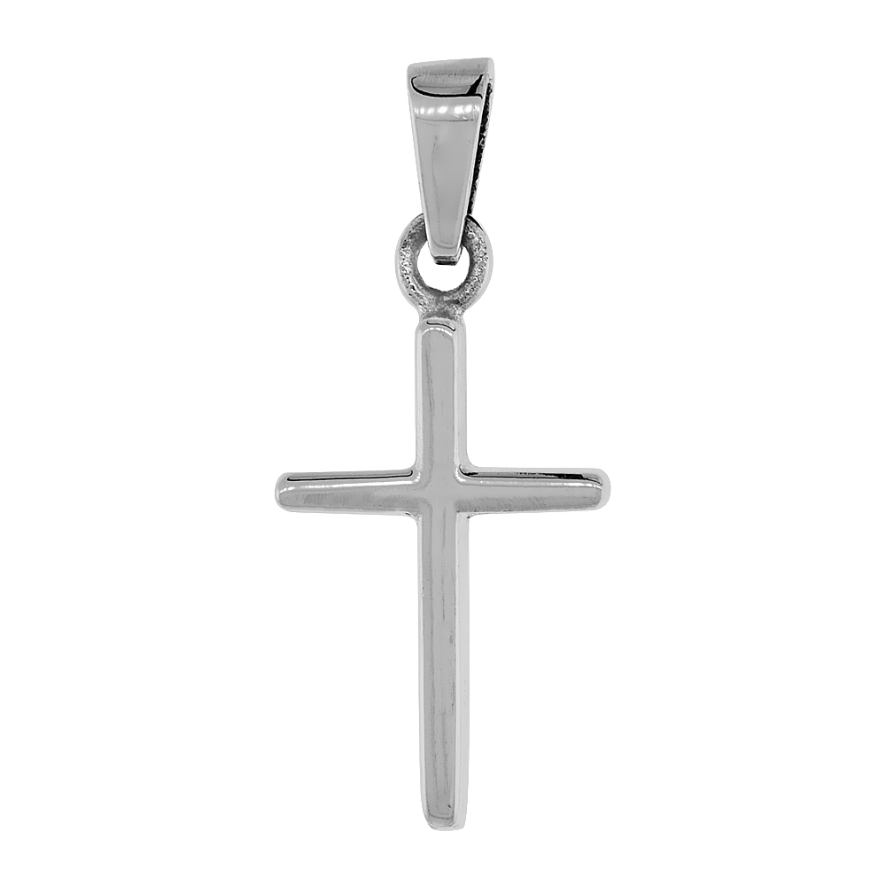 Sterling Silver Cross Pendant, 1 inch tall