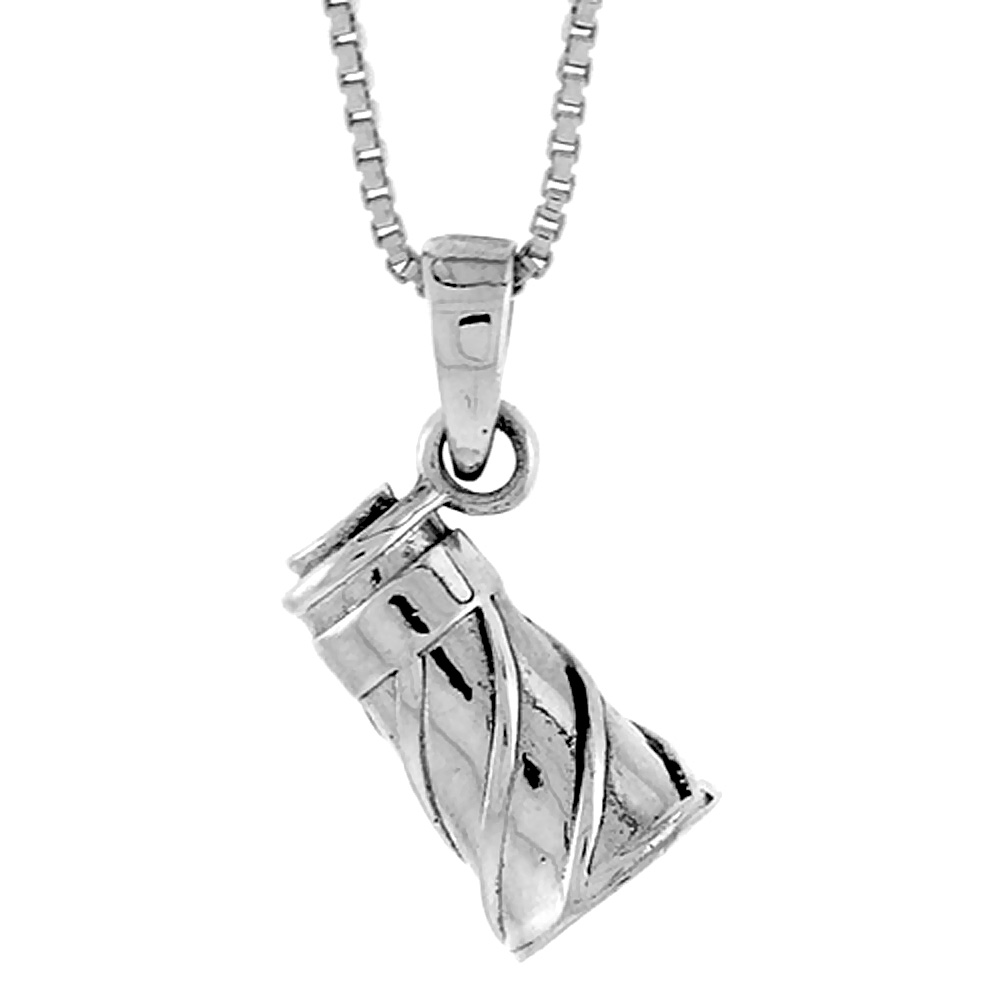 Sterling Silver Megaphone Pendant, 1/2 inch