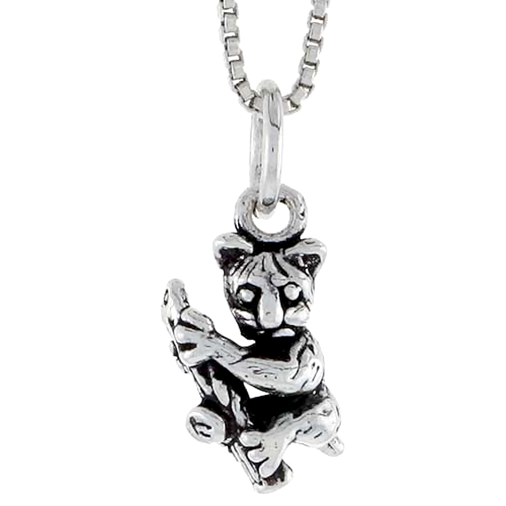 Sterling Silver Tarsier Charm, 1/2 inch tall