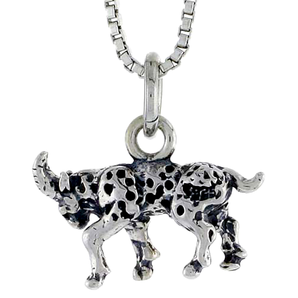 Sterling Silver Goat Charm, 5/8 inch wide