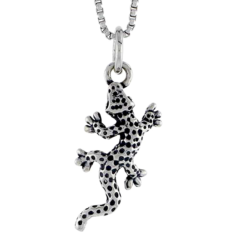 Sterling Silver Salamander Charm, 3/4 inch tall