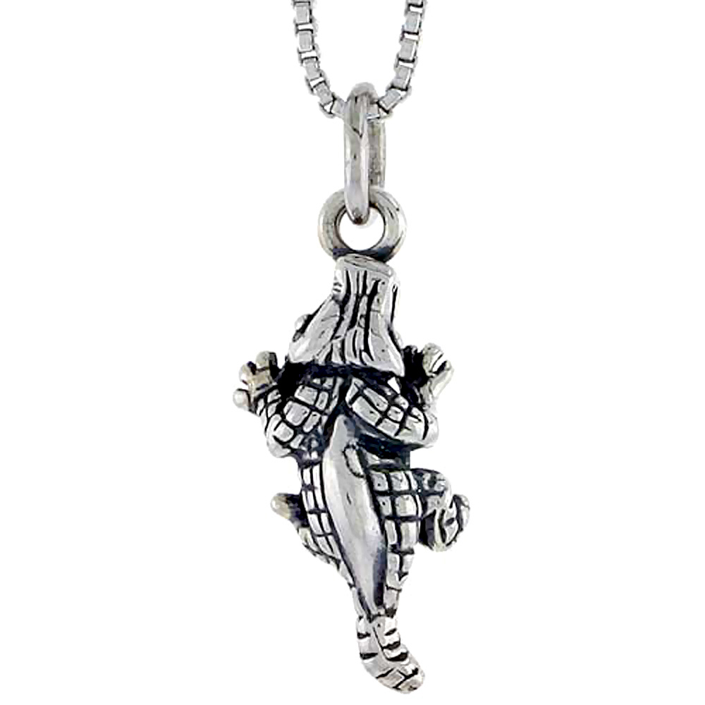 Sterling Silver Alligator Charm, 3/4 inch tall