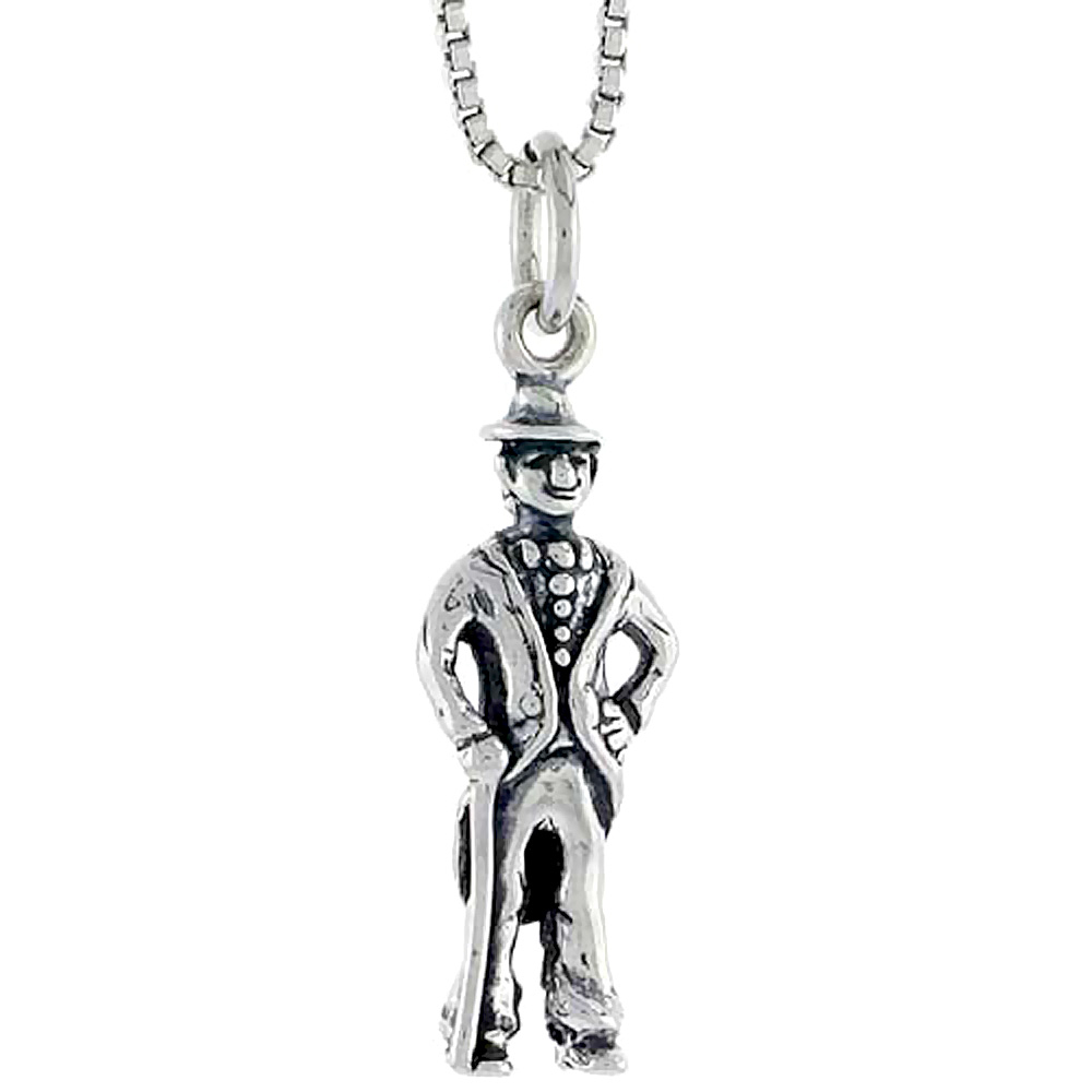 Sterling Silver Englishman Charm, 3/4 inch tall