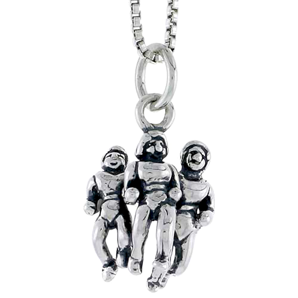 Sterling Silver Runners Charm, 5/8 inch tall