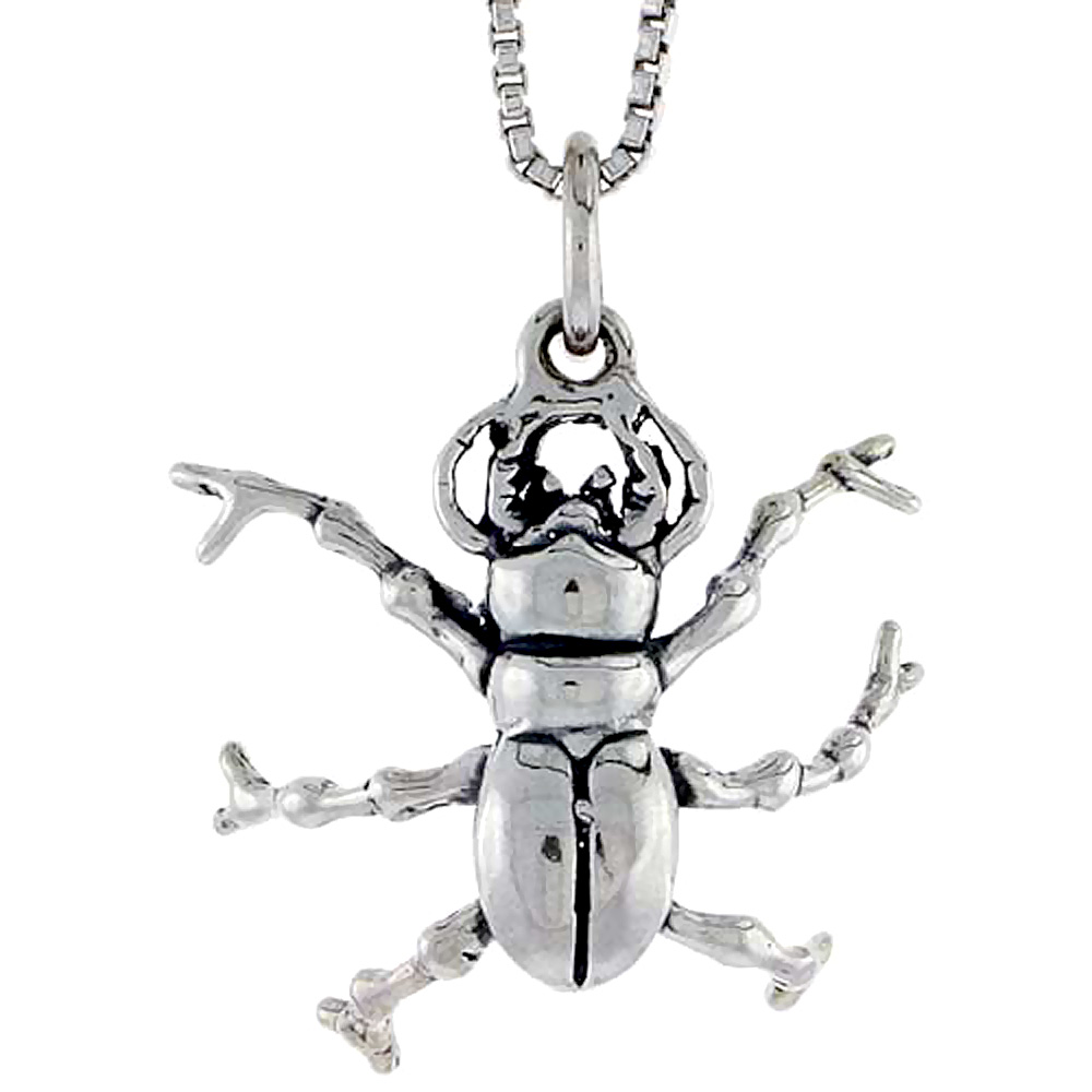 Sterling Silver Bug Charm, 3/4 inch tall