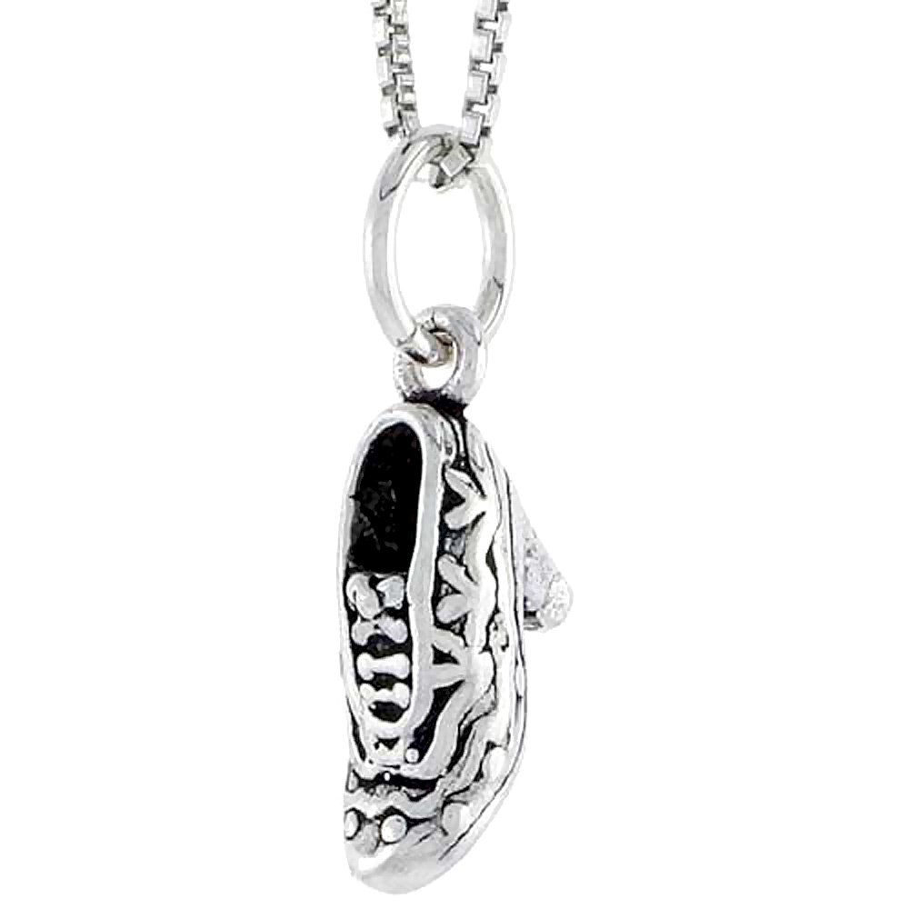 Sterling Silver Heeled Shoe Charm, 1/2 inch tall