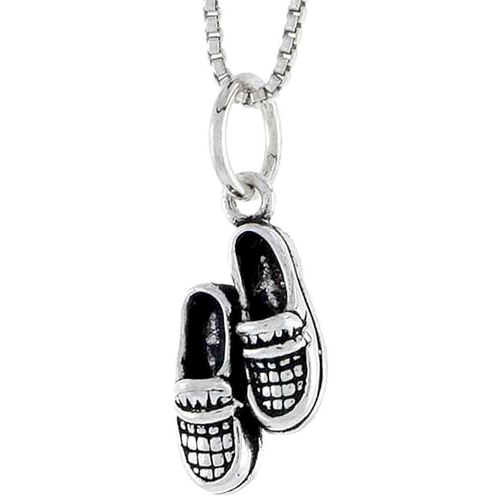 Sterling Silver Shoe Charm, 5/8 inch tall