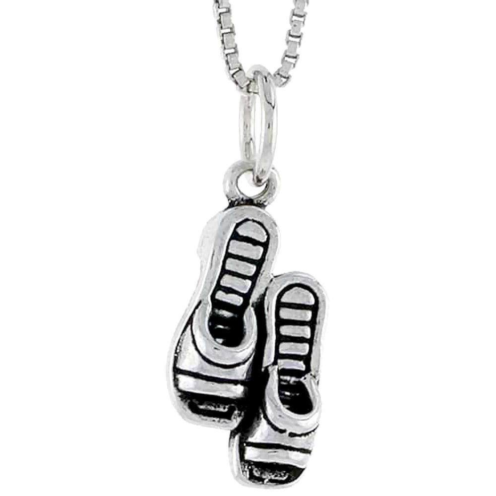 Sterling Silver Sandal Charm, 3/4 inch tall