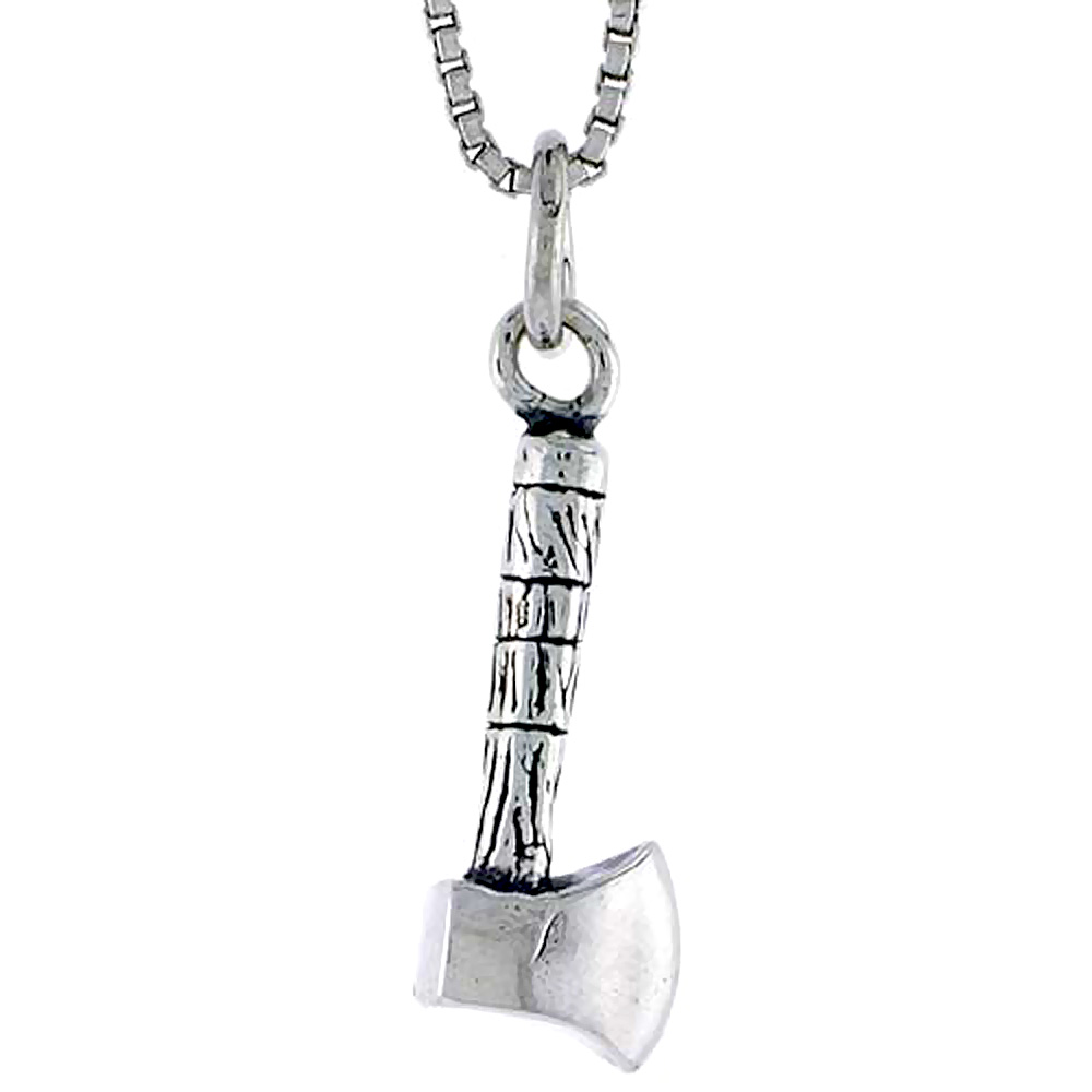 Sterling Silver Axe Charm, 3/4 inch tall