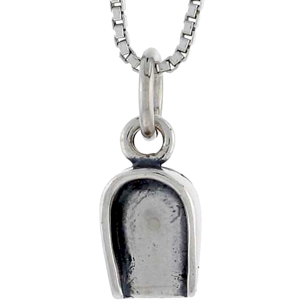 Sterling Silver Shovel Charm, 3/8 inch tall