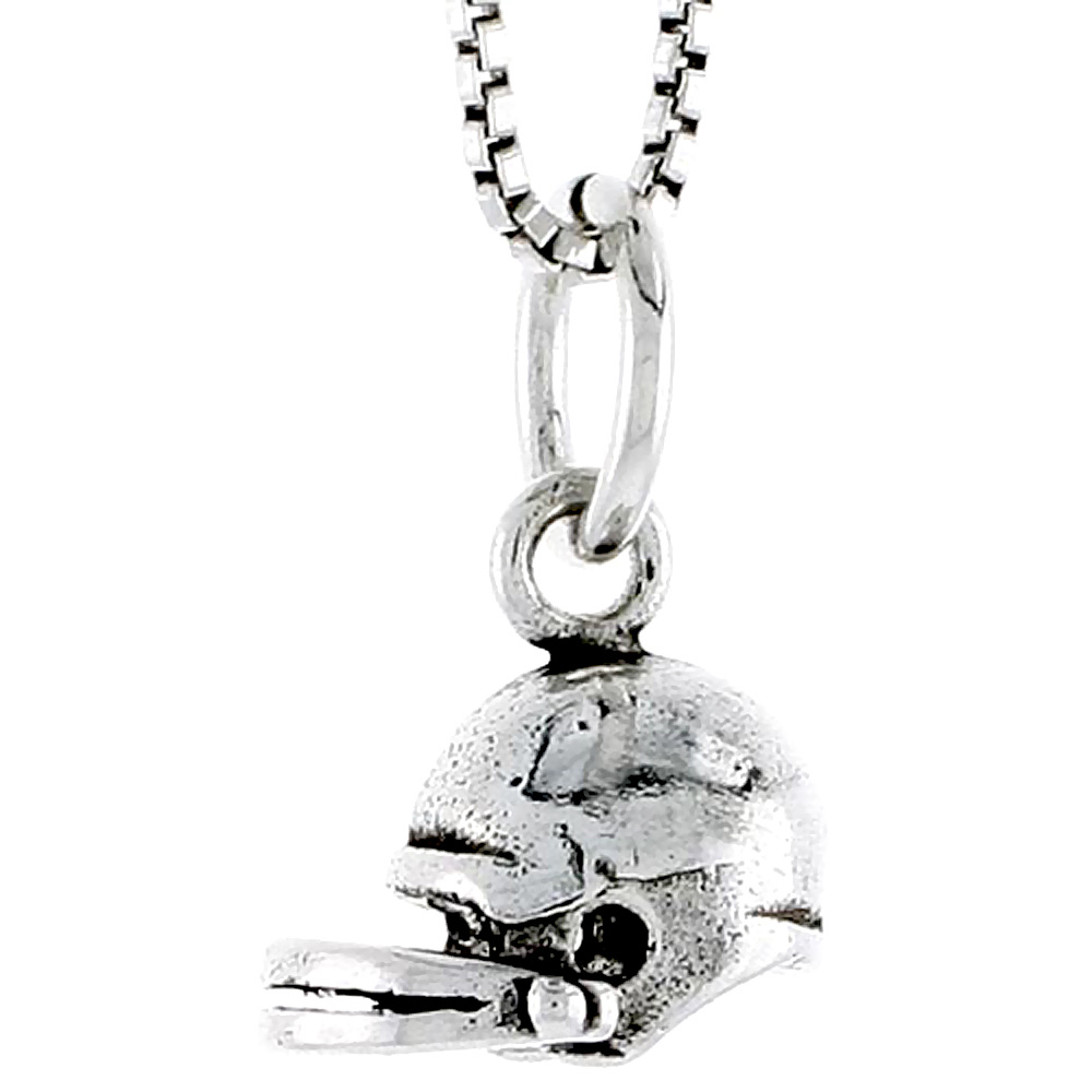 Sterling Silver Football Helmet Charm, 5/16 inch tall