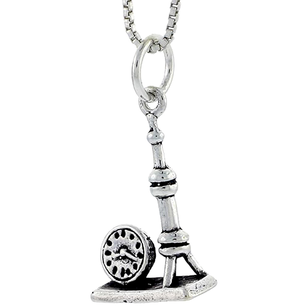 Sterling Silver Chess Game Charm, 3/4 inch tall