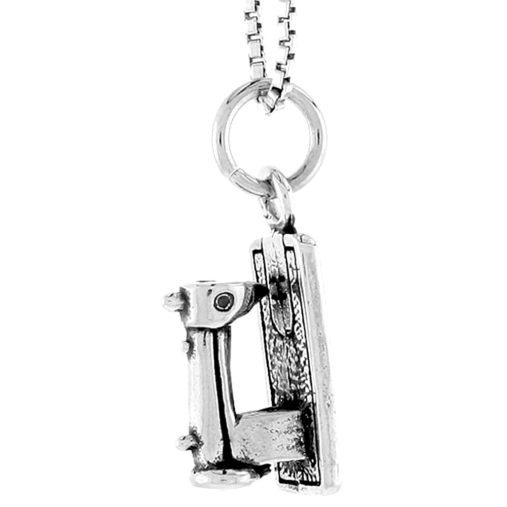 Sterling Silver Sewing Machine Charm, 1/2 inch tall