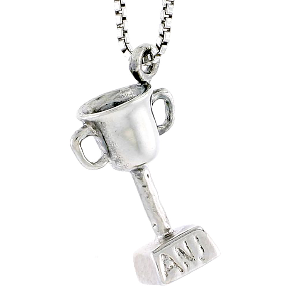 Sterling Silver Trophy Charm, 5/8 inch tall