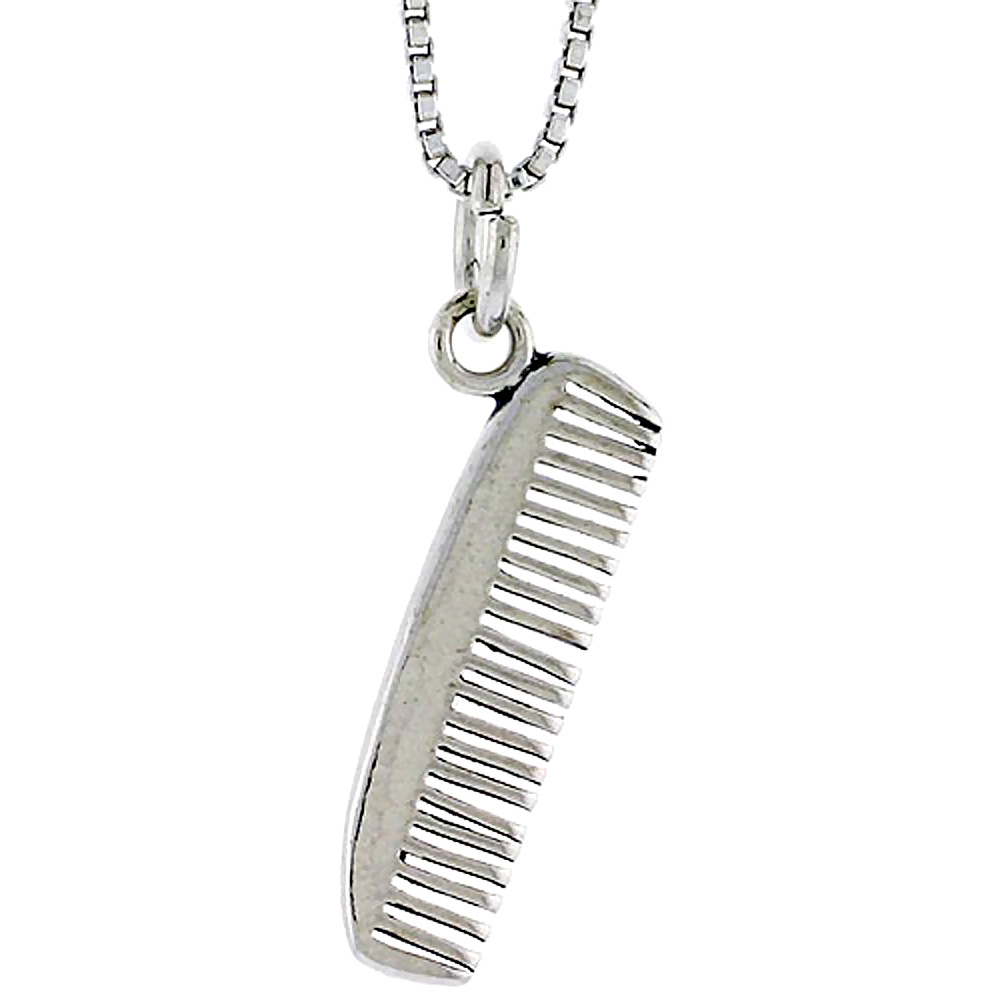 Sterling Silver Hair Comb Charm, 3/4 inch tall