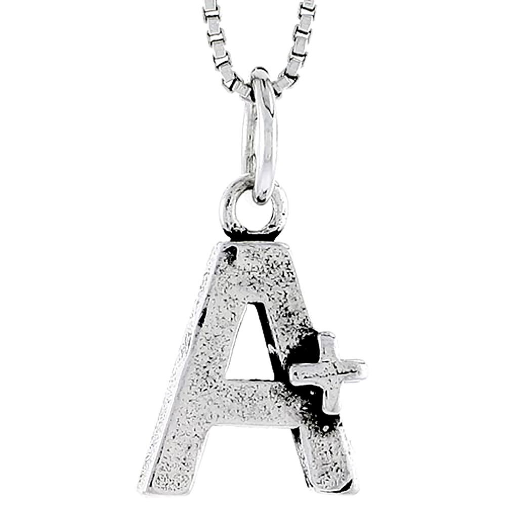 Sterling Silver A+ Charm, 1/2 inch tall