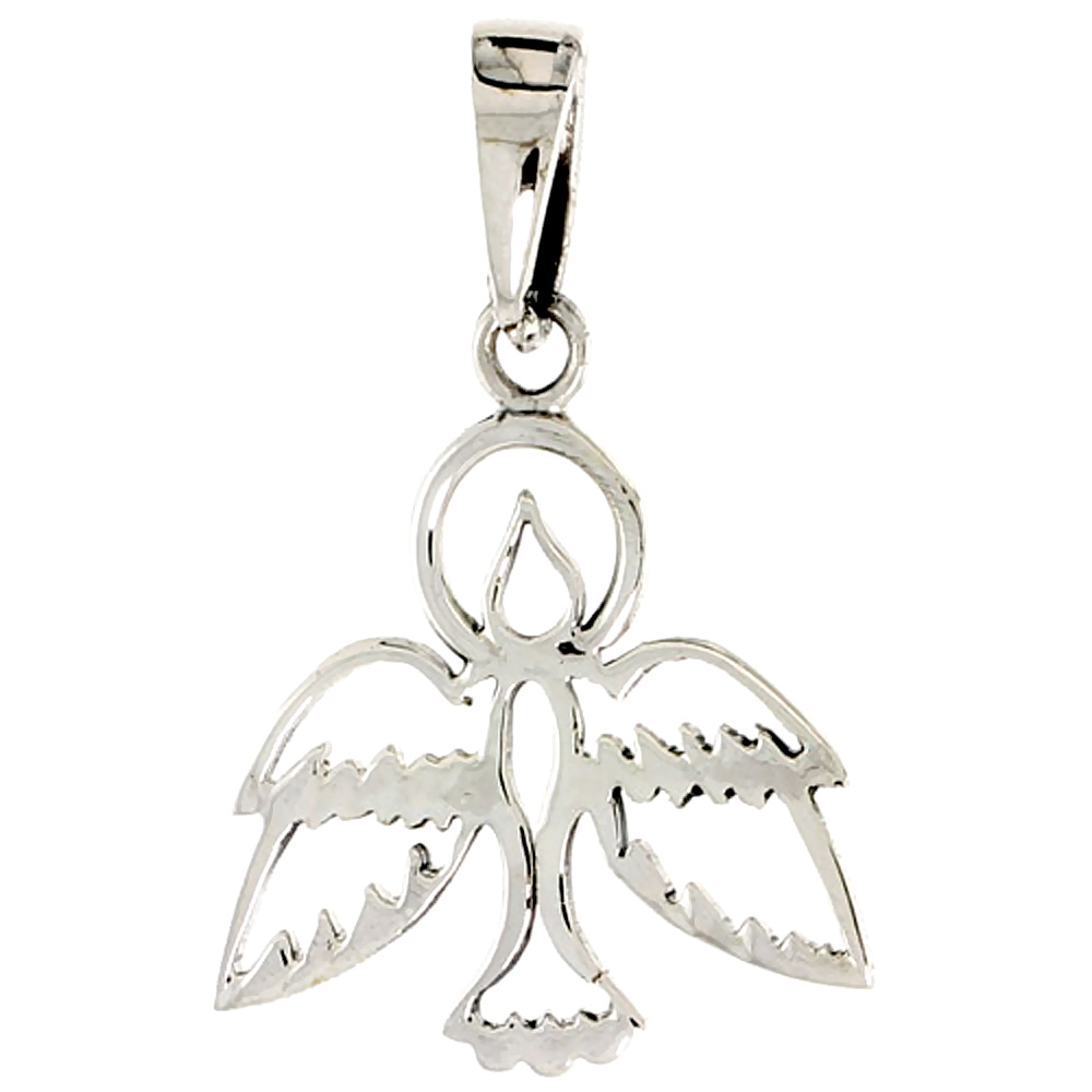 Sterling Silver Dove Charm, 3/4 inch tall