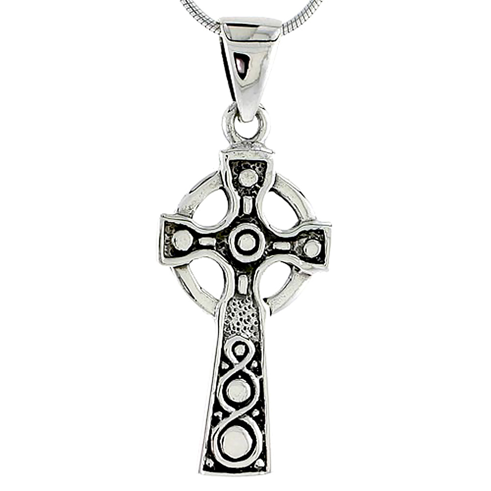 Sterling Silver Ahenny High Cross Charm, 1 1/4 inch