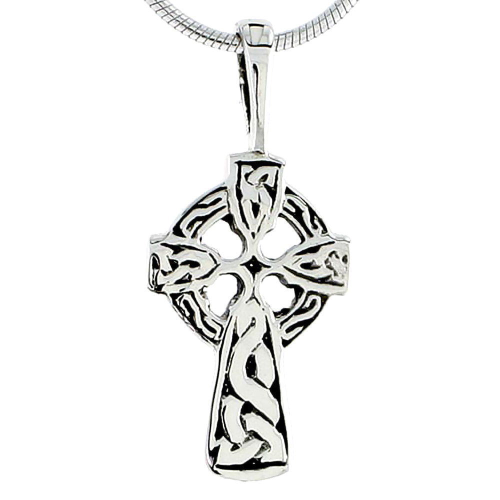 Sterling Silver Celtic Cross Charm, 1 inch