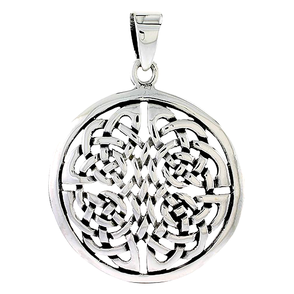 Sterling Silver Celtic Knot Charm, 1 1/4 inch