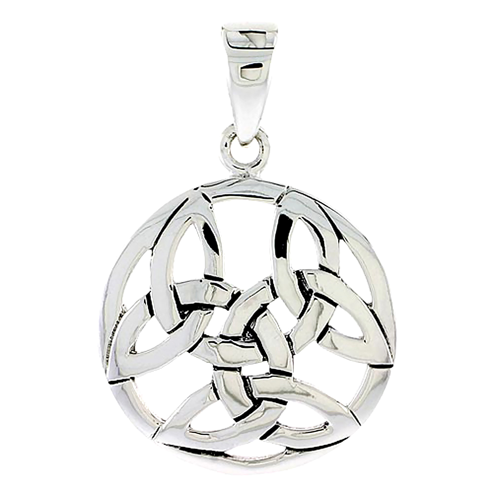 Sterling Silver Celtic Knot Charm, 1 inch