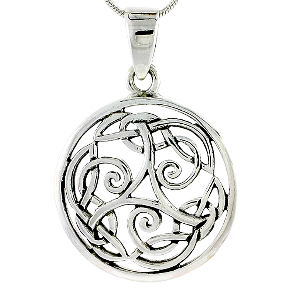 Sterling Silver Celtic Knot Charm, 1 1/16 inch