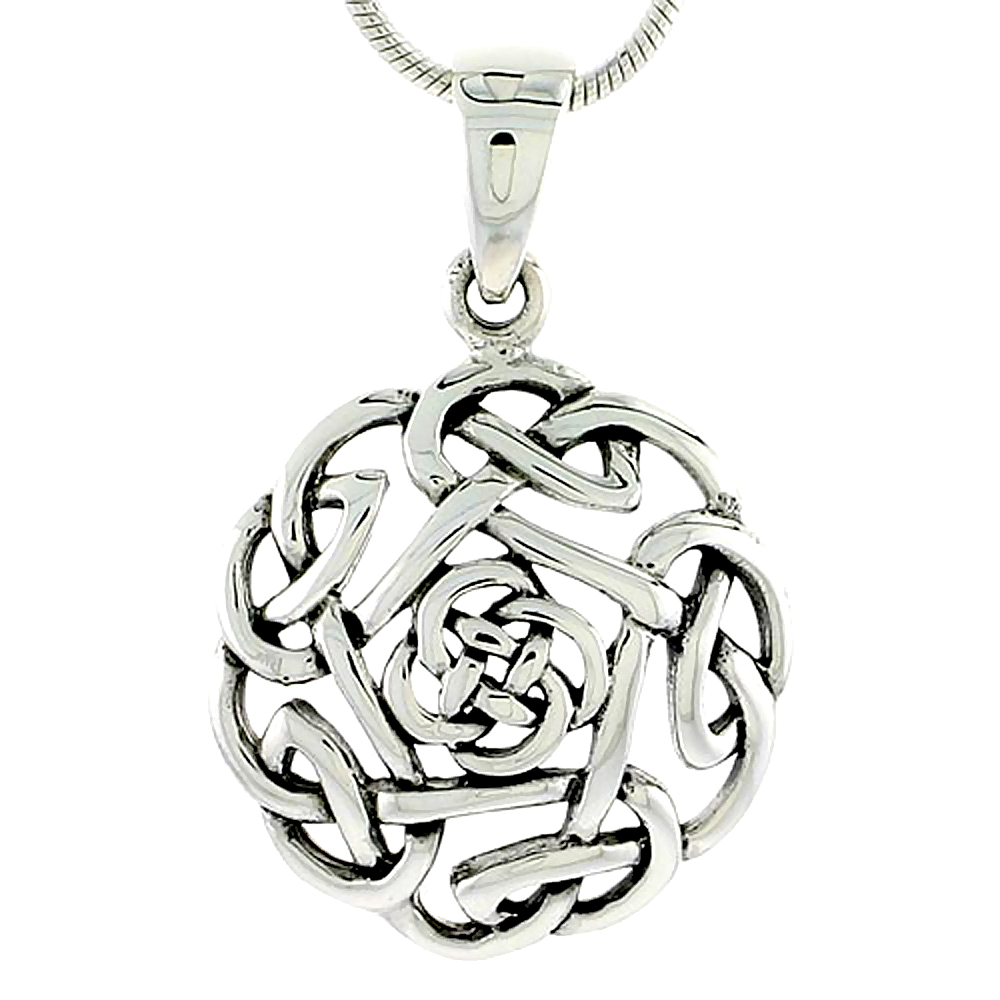 Sterling Silver Celtic Knot Charm, 3/4 inch