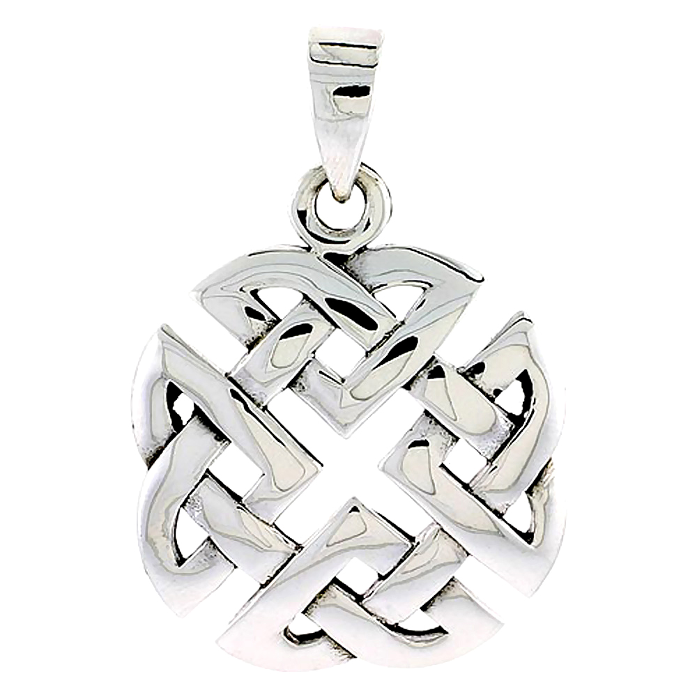 Sterling Silver Celtic Knot Charm, 1 inch