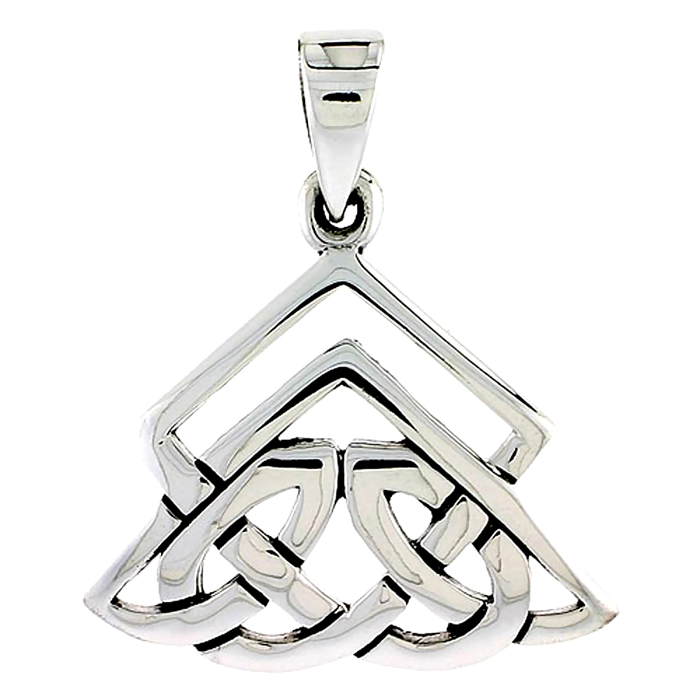 Sterling Silver Celtic Knot Charm, 1 inch