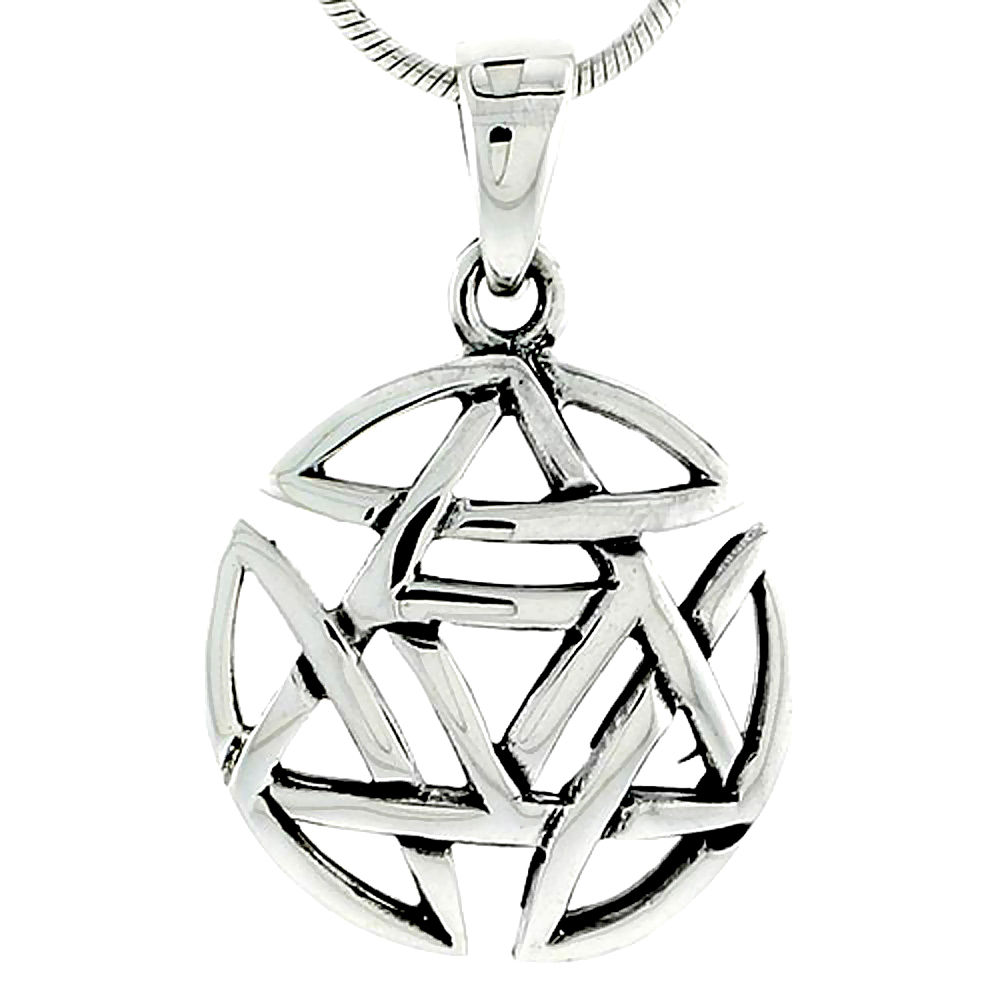 Sterling Silver Celtic Knot Charm, 3/4 inch