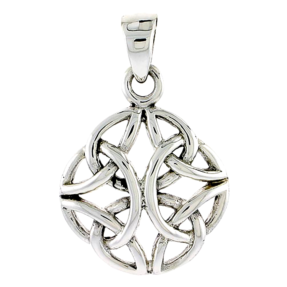 Sterling Silver Celtic Knot Charm, 5/8 inch