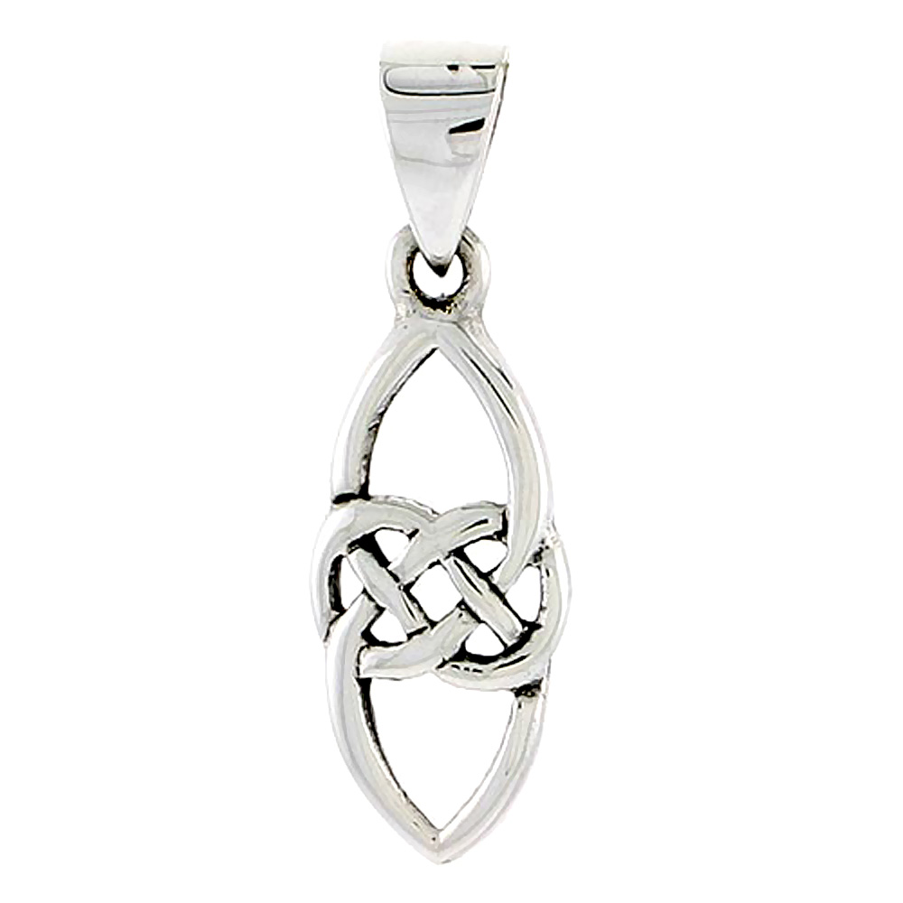 Sterling Silver Celtic Knot Charm, 3/4 inch