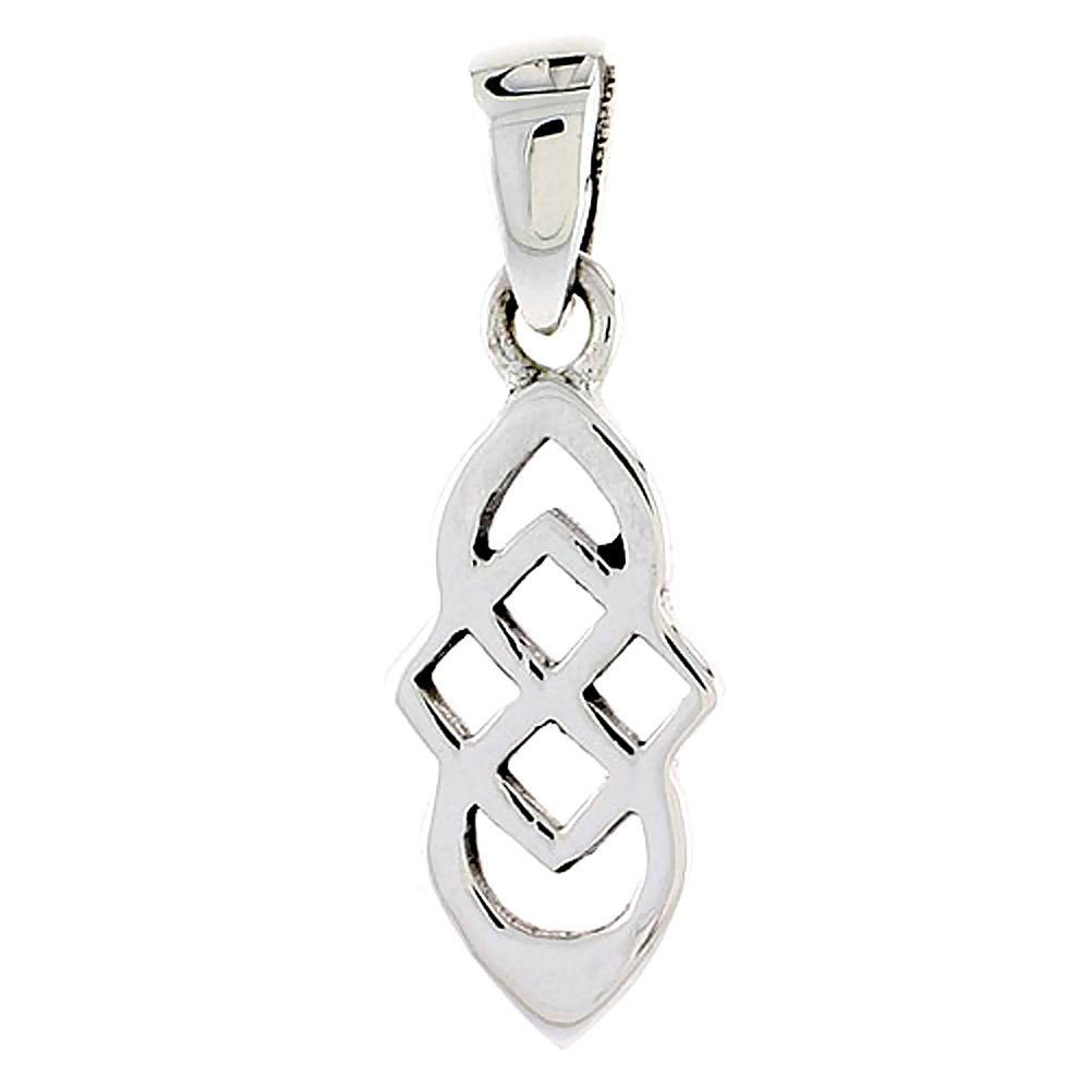 Sterling Silver Celtic Knot Charm, 3/4 inch