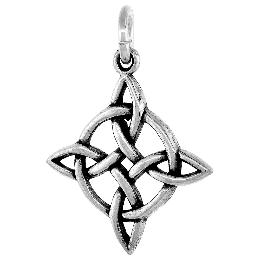 Sterling Silver Celtic Knot Charm, 3/4 inch