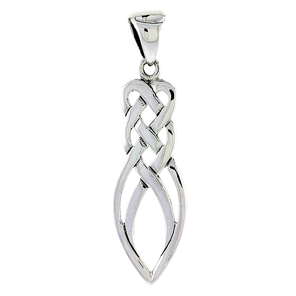 Sterling Silver Celtic Knot Charm, 1 1/4 inch