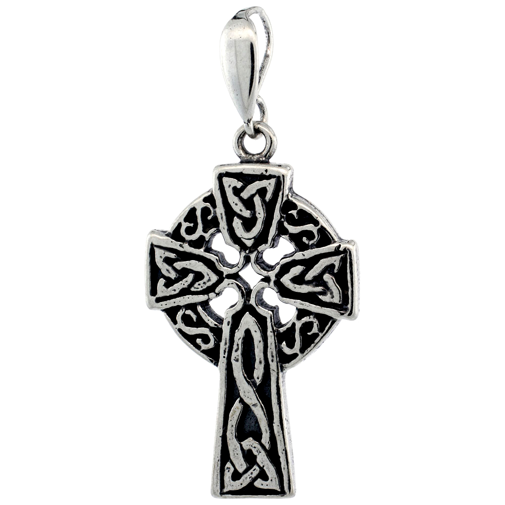 Sterling Silver Celtic Cross Charm, 3/4 inch tall